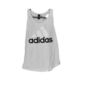 ADIDAS White Racerback Tank - LARGE